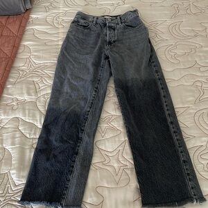 PacSun high rise black 2 toned straight legged jeans